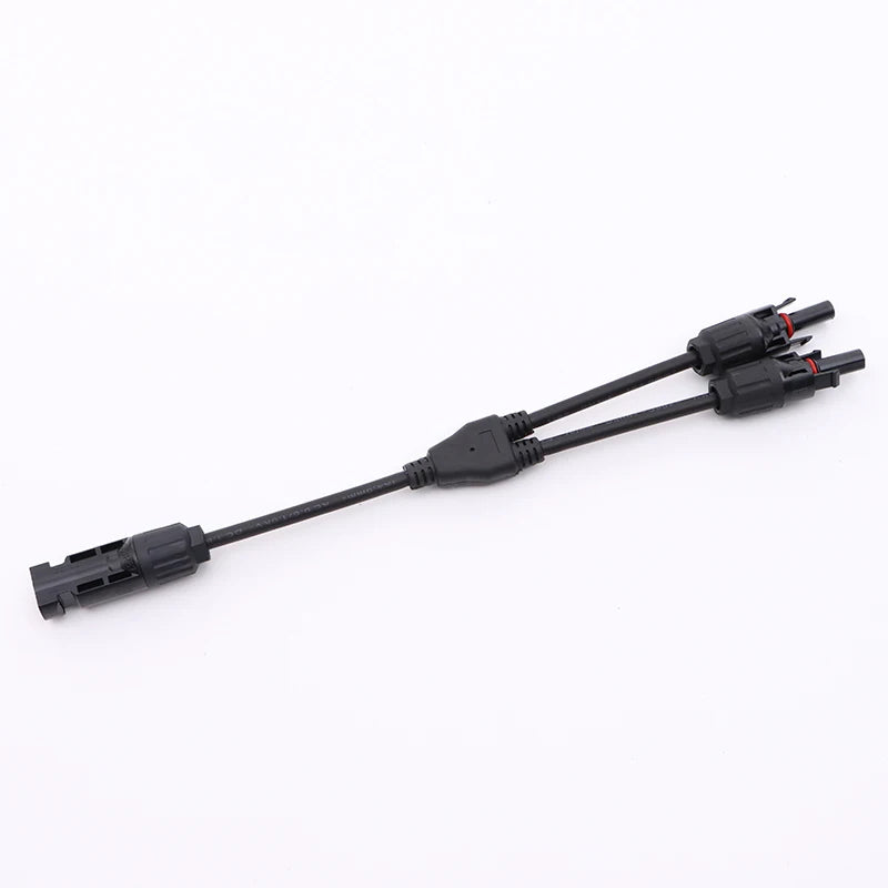 2 in 1 PV Y Branch Parallel Connector 4mm2 1000V  Male to Female Solar Cable Connector for Photovoltaic System