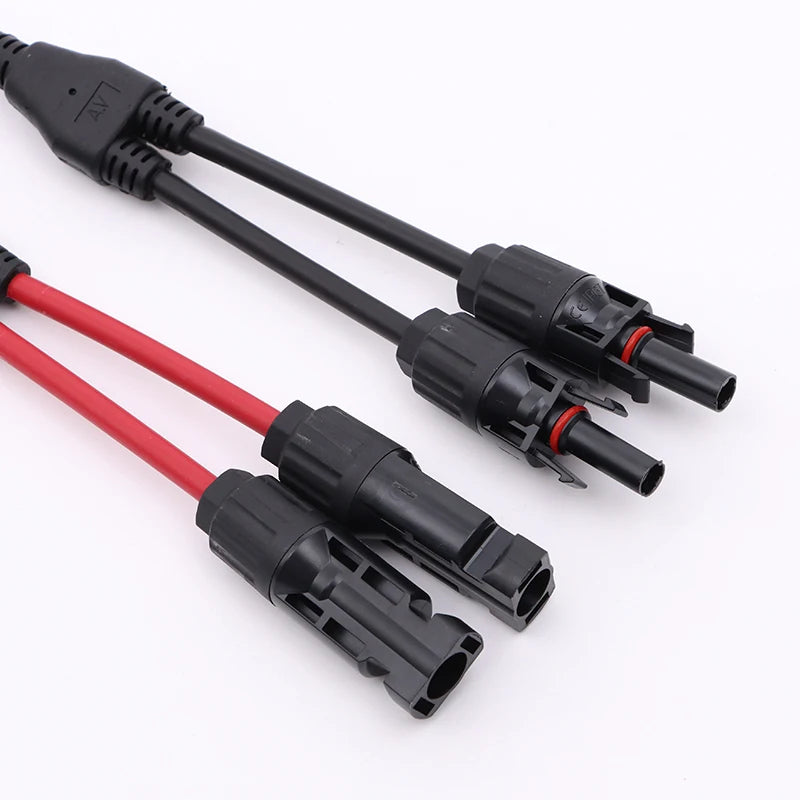 2 in 1 PV Y Branch Parallel Connector 4mm2 1000V  Male to Female Solar Cable Connector for Photovoltaic System