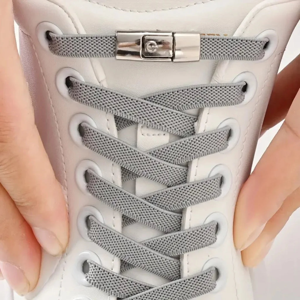 New Press Lock Shoelaces Without ties Gradient Flats Elastic Laces Sneakers Kids Adult No Tie Shoe laces for Shoes Accessories