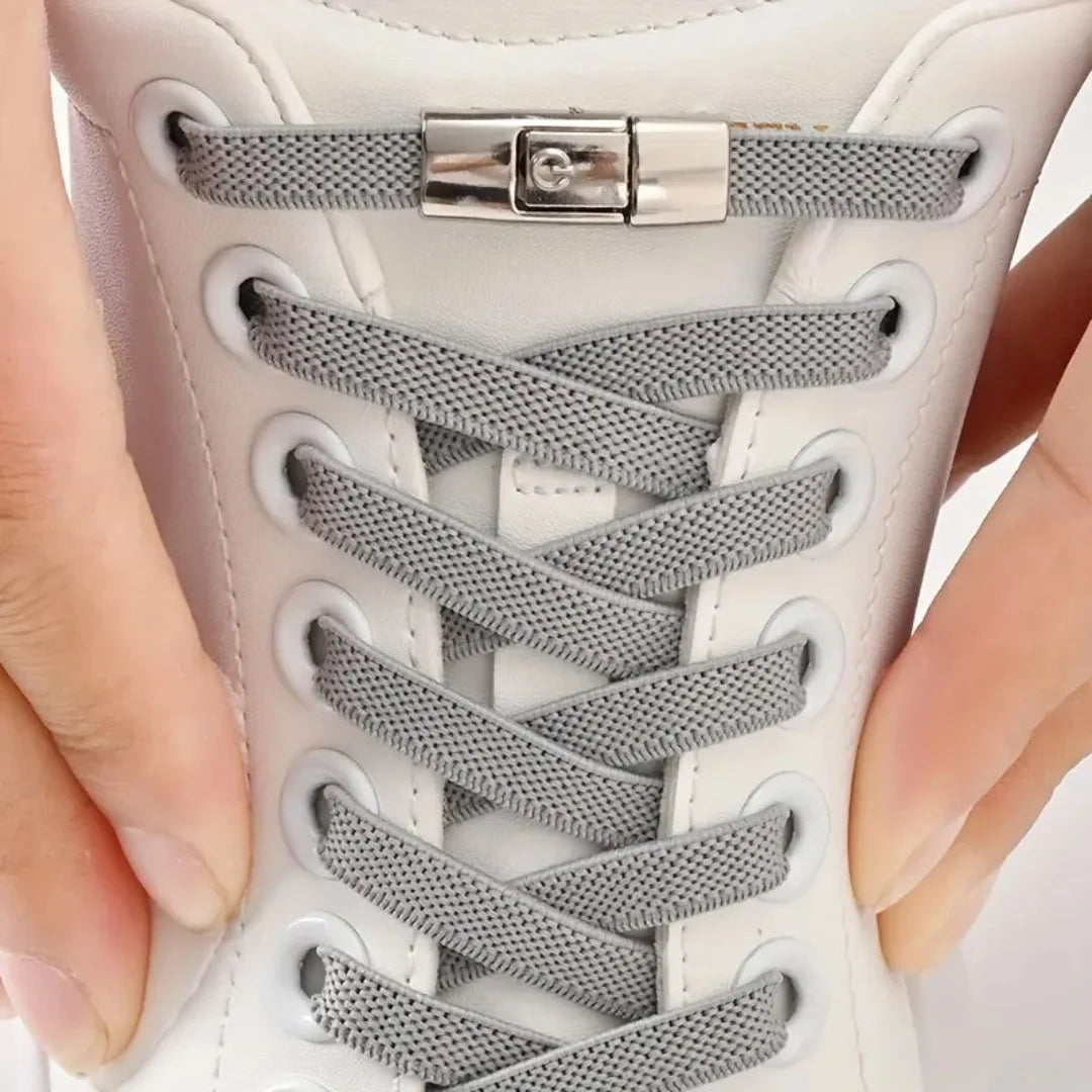 New Press Lock Shoelaces Without ties Gradient Flats Elastic Laces Sneakers Kids Adult No Tie Shoe laces for Shoes Accessories