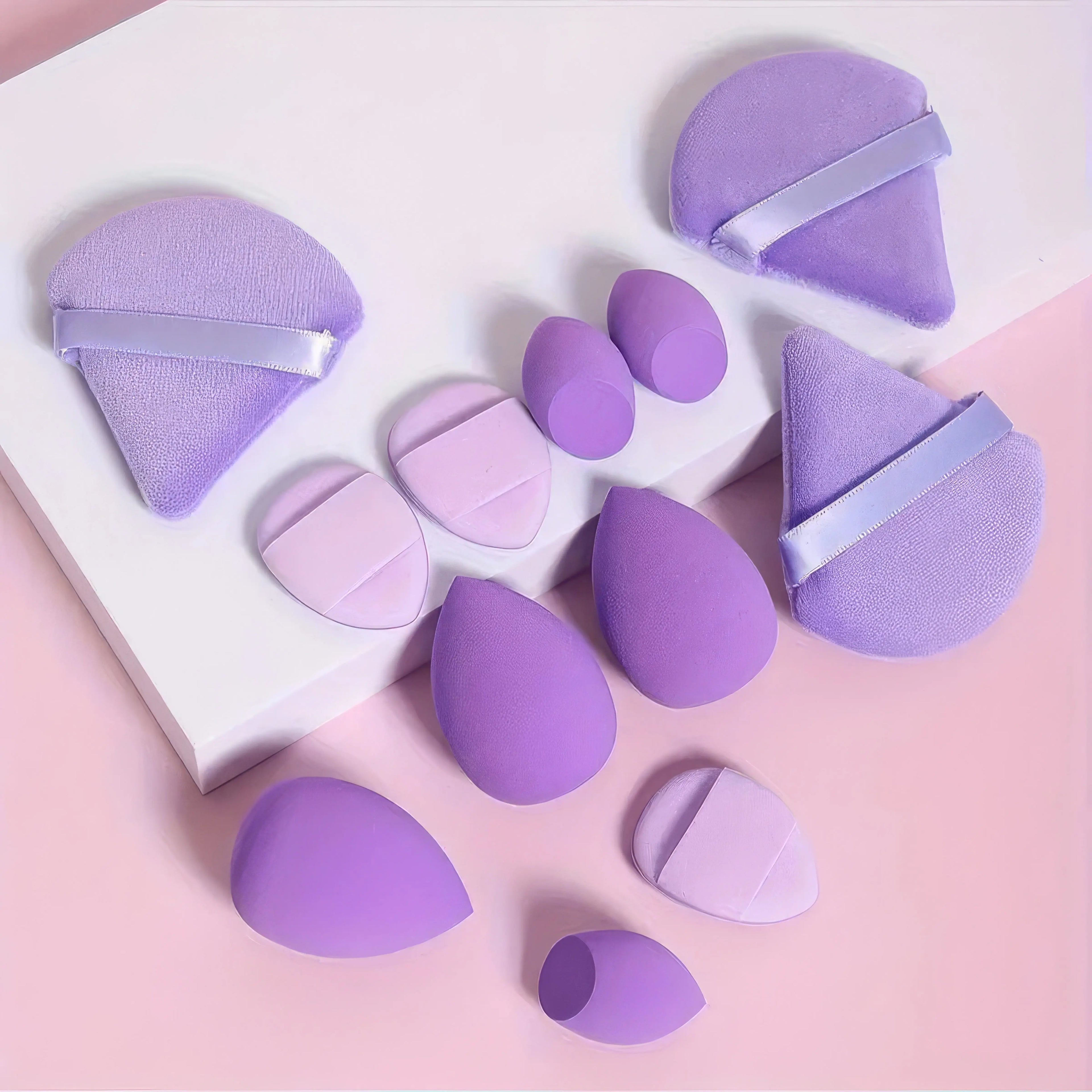 1 Set of Beauty Egg Set, Dark Purple, Dry and Wet, Can Be Used for Contour and Foundation Make-up, Suitable for All Skin Types