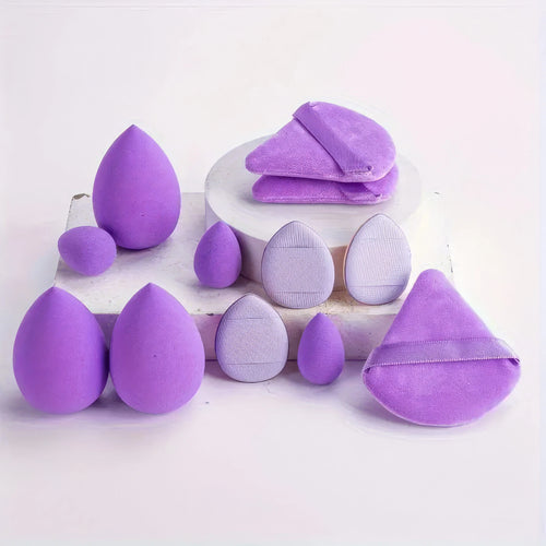 1 Set of Beauty Egg Set, Dark Purple, Dry and Wet, Can Be Used for Contour and Foundation Make-up, Suitable for All Skin Types