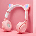 Cat Ear Headphones with Wireless Technology, Featuring RGB Lighting Effect, BT 5.0 with Low Latency, Long Battery Life, as a Gif