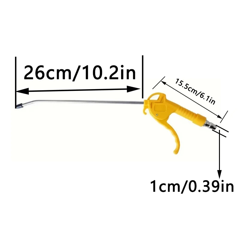 Air Blow Gun,High Flow Air Blower Gun for Compressor with Angled Bent Nozzle,Three Colors to Choose from,Short style