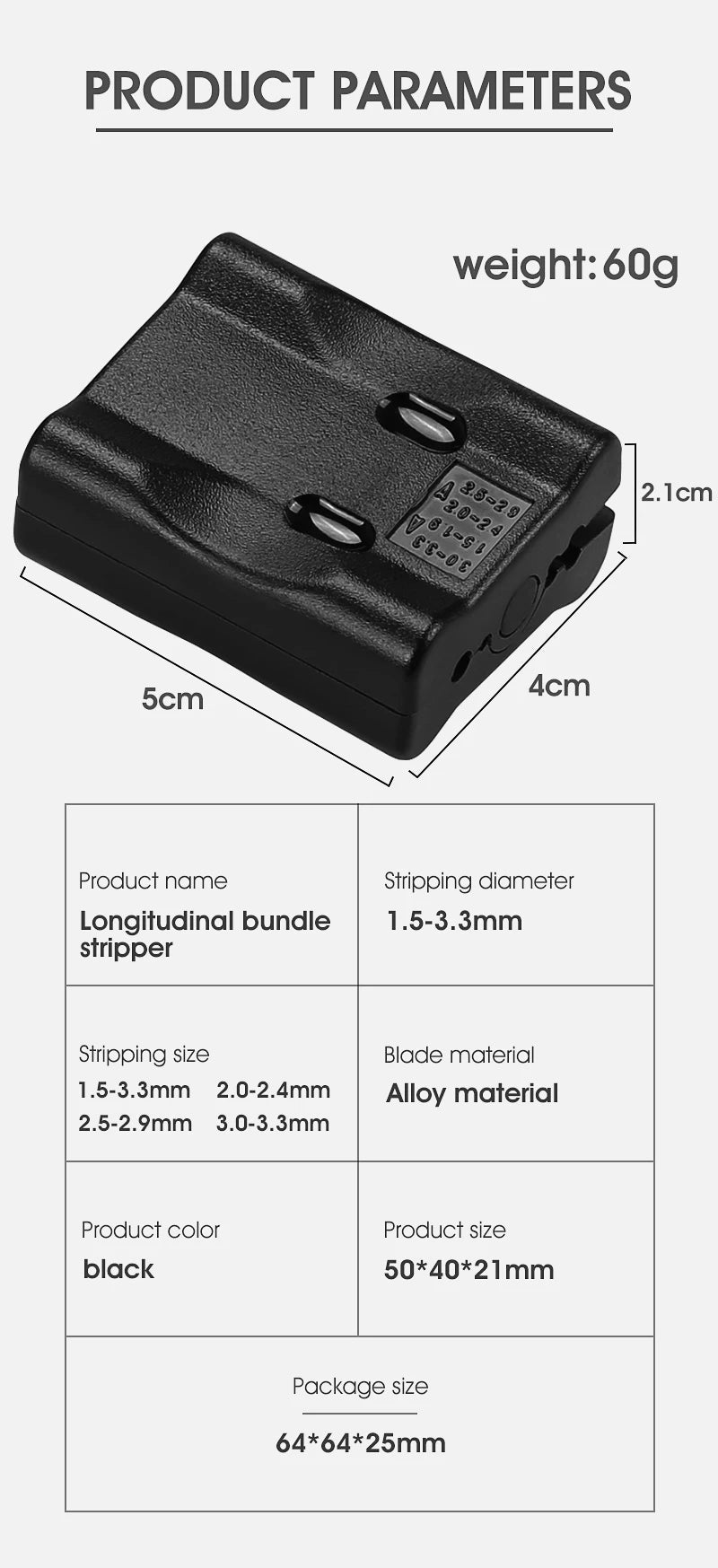 1.5-3.3mm Fiber Optical Cable Stripper Beam Tube Loose Tube Slitter Longitudinal Cable Jacket Slitter FTTH Tools
