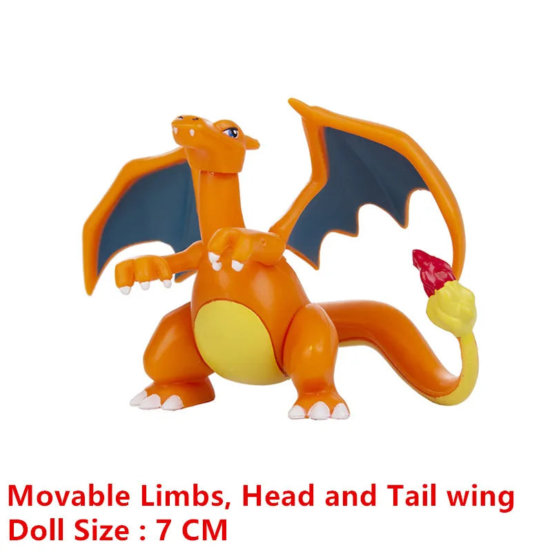 New Pokemon 4-13Cm Cartoons Movie Anime Figure Pikachu Lucario Mewtwo Flying Dragon Pet  Action Figures Model Toy Birthday Gifts
