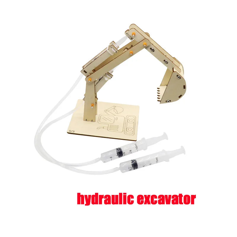 Hydraulic Excavator DIY Student Technology Small Production Science and Education Toy Model Science Experiment Toy
