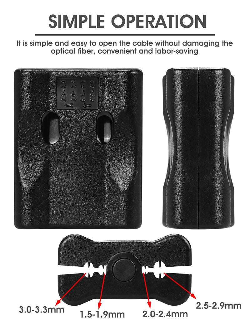 1.5-3.3mm Fiber Optical Cable Stripper Beam Tube Loose Tube Slitter Longitudinal Cable Jacket Slitter FTTH Tools