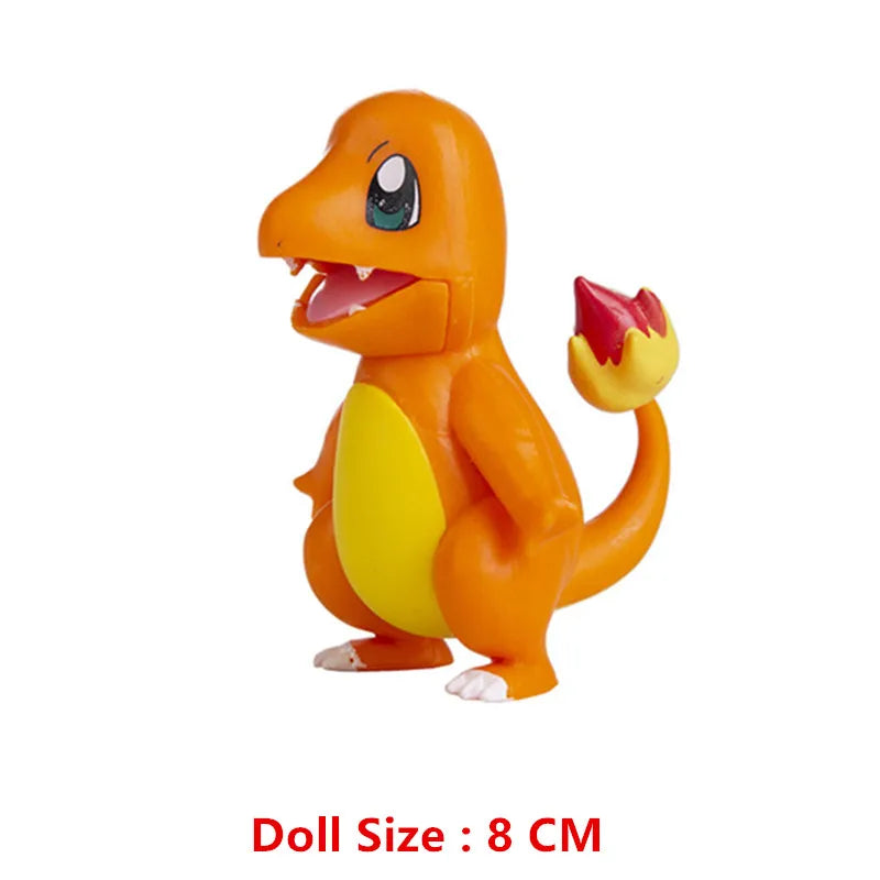 Pokemon 4-13Cm Toys Model Cartoons Movie Anime Figure Pikachu Eevee Charmander Mewtwo Collection Dolls Birthday Best Gift