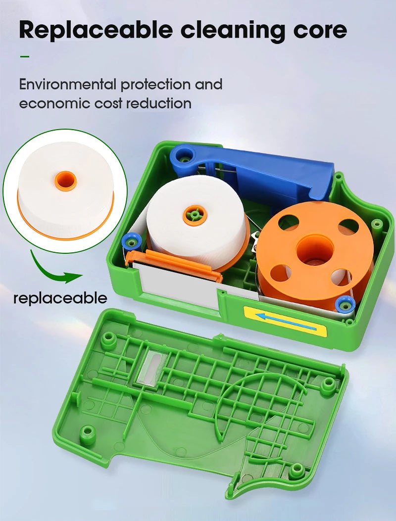 Optical Fiber End Face Cleaning Box SC/FC/LC/ST Fiber Wiping Tool Pigtail Cleaner FTTH Optic Fiber Cleaner Tools