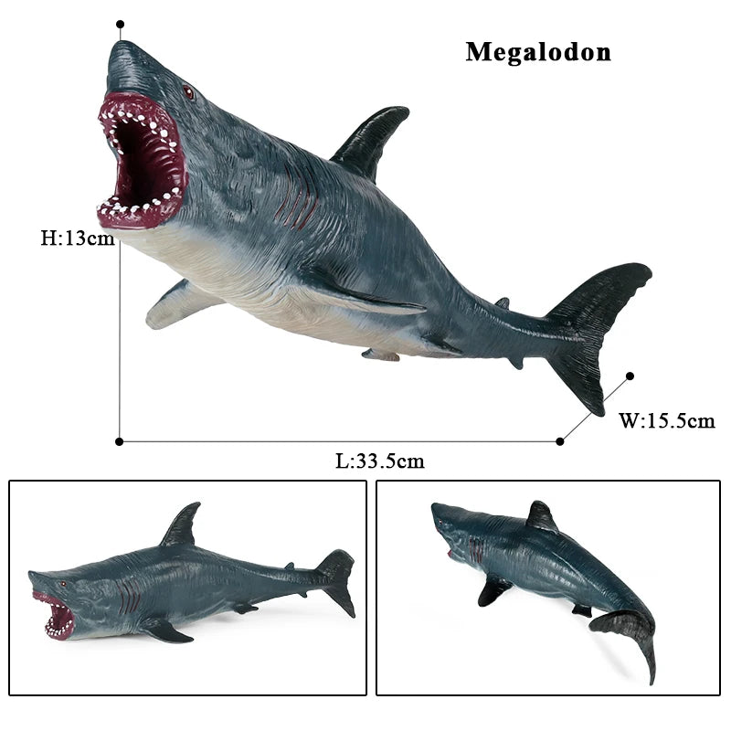 Oenux Prehistoric Savage Mosasaurus Megalodon Mammuthus Jurassic Dinosaurs Sea Life Animals Model Action Figures Toy Kids Gift