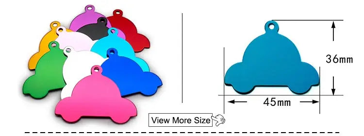 Random Mix 100pcs Aluminum Blank ID Tag Personalized Pet Dog Cat Name Plates Custom Pendant Engravable Ornament Accessories