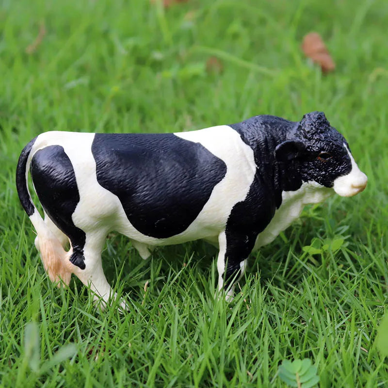 Oenux Simulation Cute Farm Animals Milk Cow Cattle Calf Angus Bull OX Buffalo Model Action Figures Educational Cute Toy Kid Gift