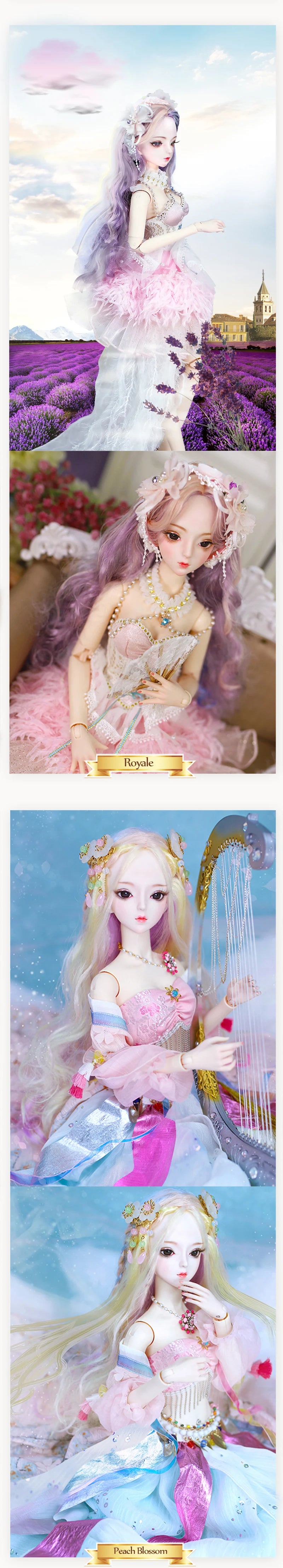 Special Price DBS Doll 1/3 BJD Mechanical Joint Body With Makeup Including Hair Eyes Clothes 62cm Height Girls Dream Fairy