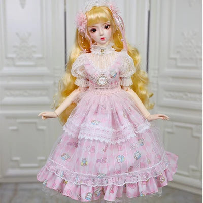 Special Price DBS Doll 1/3 BJD Mechanical Joint Body With Makeup Including Hair Eyes Clothes 62cm Height Girls Dream Fairy