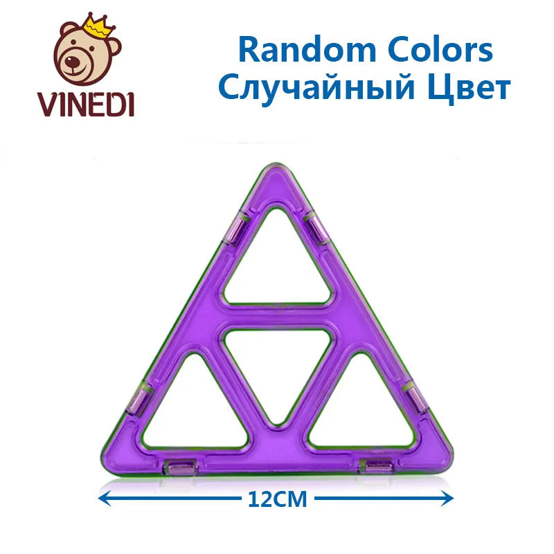 VINEDI Big Size Magnetic Building Blocks Magnetic tiles Magnet Designer construction blocks Montessori Educational Toys For Kids