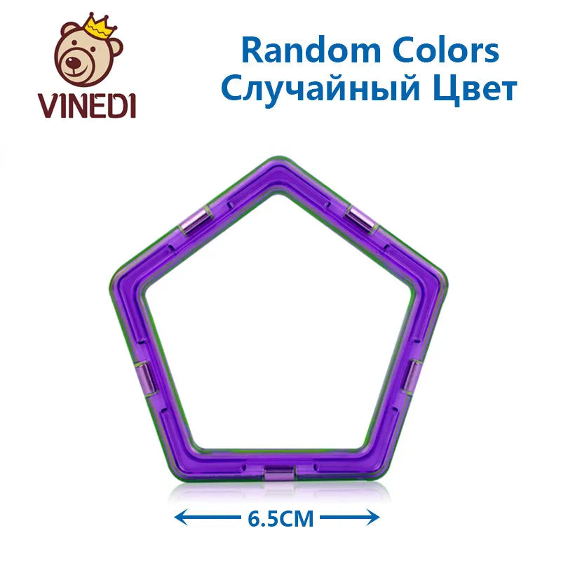 VINEDI Big Size Magnetic Building Blocks Magnetic tiles Magnet Designer construction blocks Montessori Educational Toys For Kids