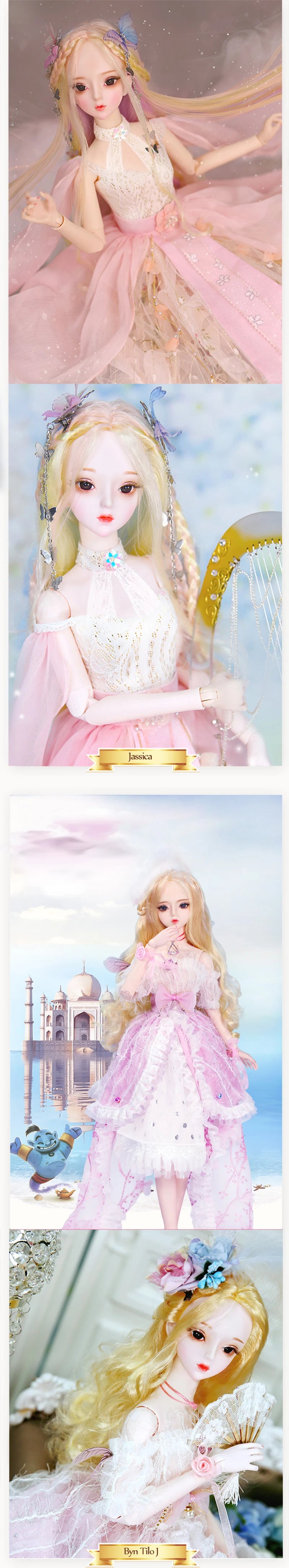 Special Price DBS Doll 1/3 BJD Mechanical Joint Body With Makeup Including Hair Eyes Clothes 62cm Height Girls Dream Fairy
