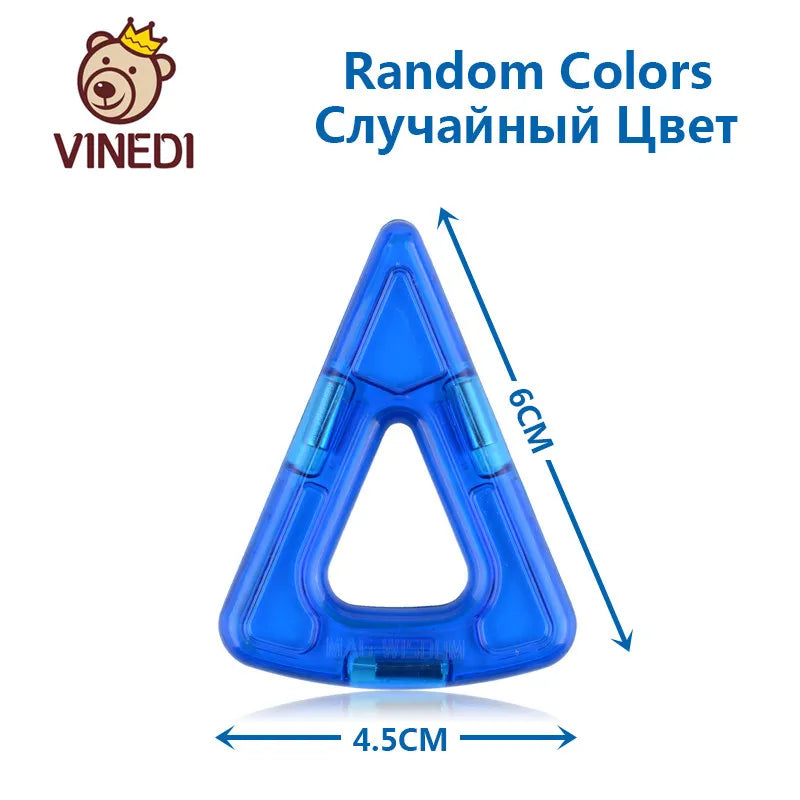 VINEDI Big Size Magnetic Building Blocks Magnetic tiles Magnet Designer construction blocks Montessori Educational Toys For Kids