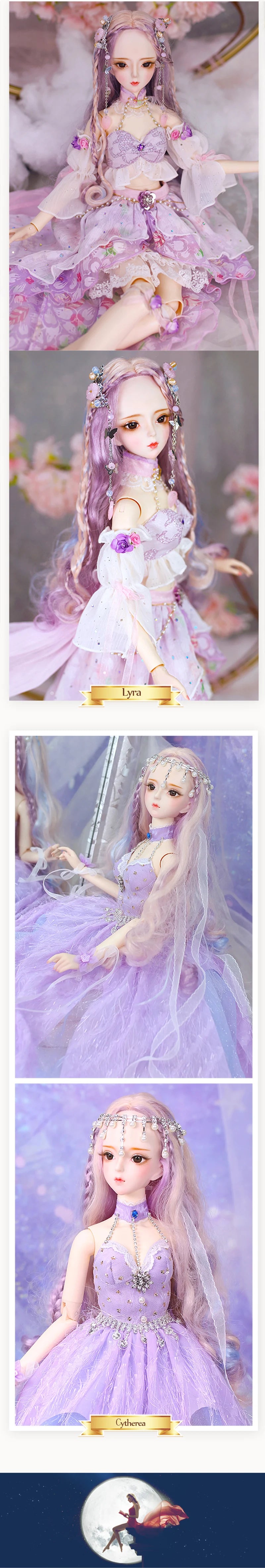 Special Price DBS Doll 1/3 BJD Mechanical Joint Body With Makeup Including Hair Eyes Clothes 62cm Height Girls Dream Fairy