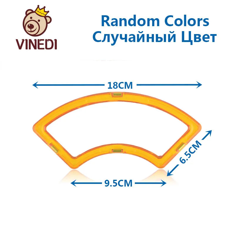 VINEDI Big Size Magnetic Building Blocks Magnetic tiles Magnet Designer construction blocks Montessori Educational Toys For Kids