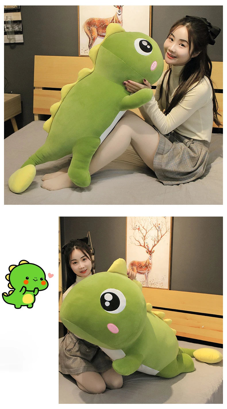 60CM Long Dinosaur Plush Toys Lovely Soft Anime Animal Dinosaur Stuffed Kawaii Room Decor Doll Pillow Toy For Kids Girl Gifts