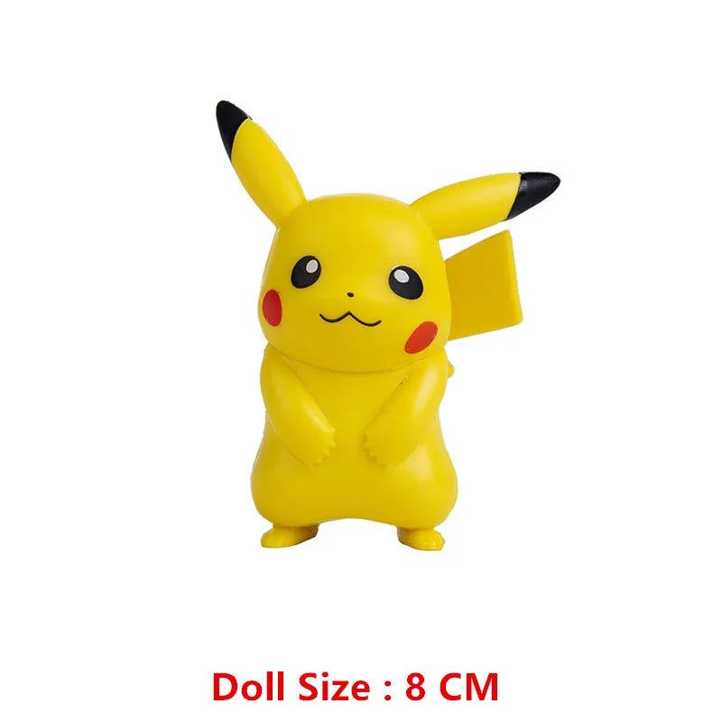 Pokemon 4-13Cm Toys Model Cartoons Movie Anime Figure Pikachu Eevee Charmander Mewtwo Collection Dolls Birthday Best Gift