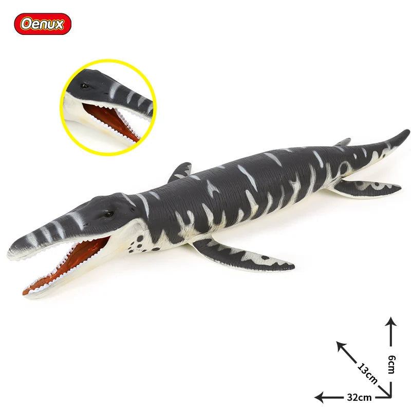 Oenux Prehistoric Savage Mosasaurus Megalodon Mammuthus Jurassic Dinosaurs Sea Life Animals Model Action Figures Toy Kids Gift