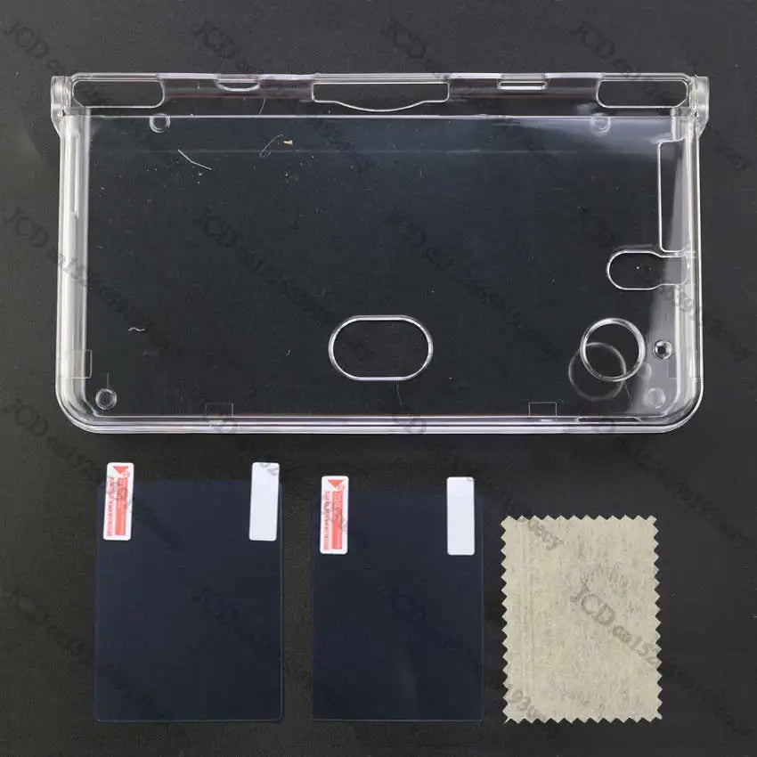 For DSI NDSi XL LL Game Console Plastic Hard Clear Crystal Protective Shell Skin Case Cover & Screen Protective Film