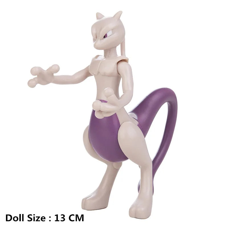 Pokemon 4-13Cm Toys Model Cartoons Movie Anime Figure Pikachu Eevee Charmander Mewtwo Collection Dolls Birthday Best Gift