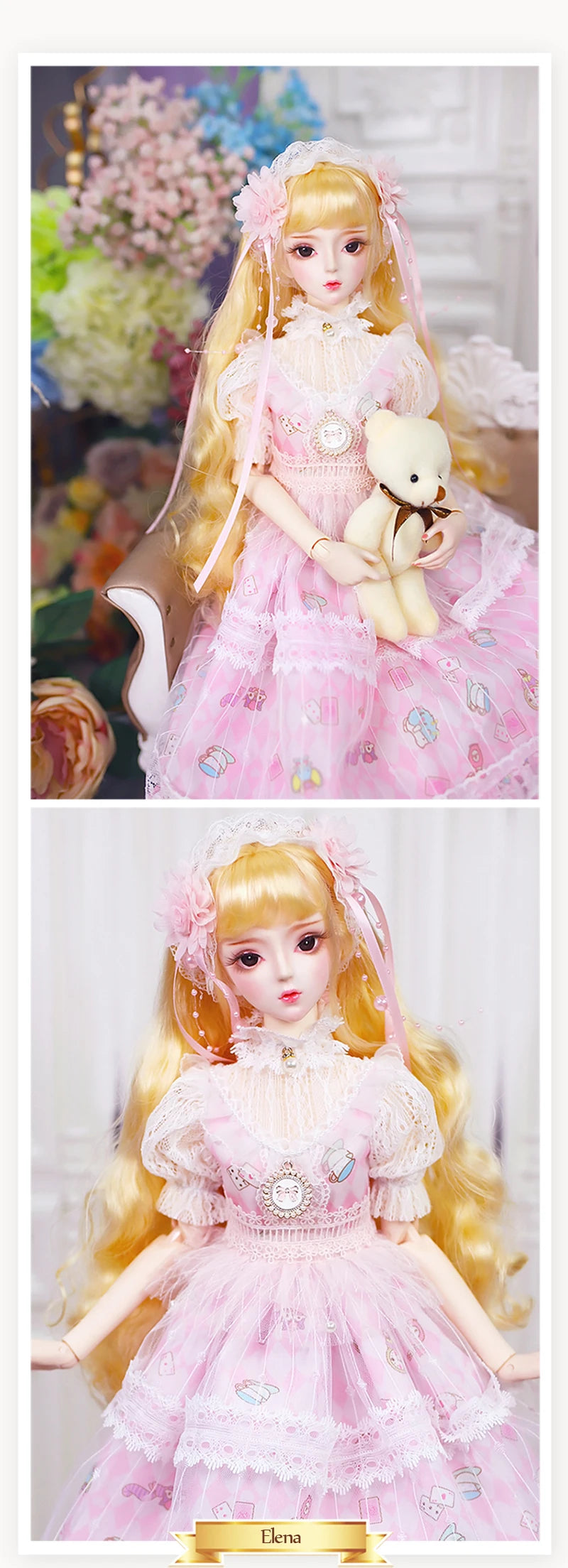 Special Price DBS Doll 1/3 BJD Mechanical Joint Body With Makeup Including Hair Eyes Clothes 62cm Height Girls Dream Fairy