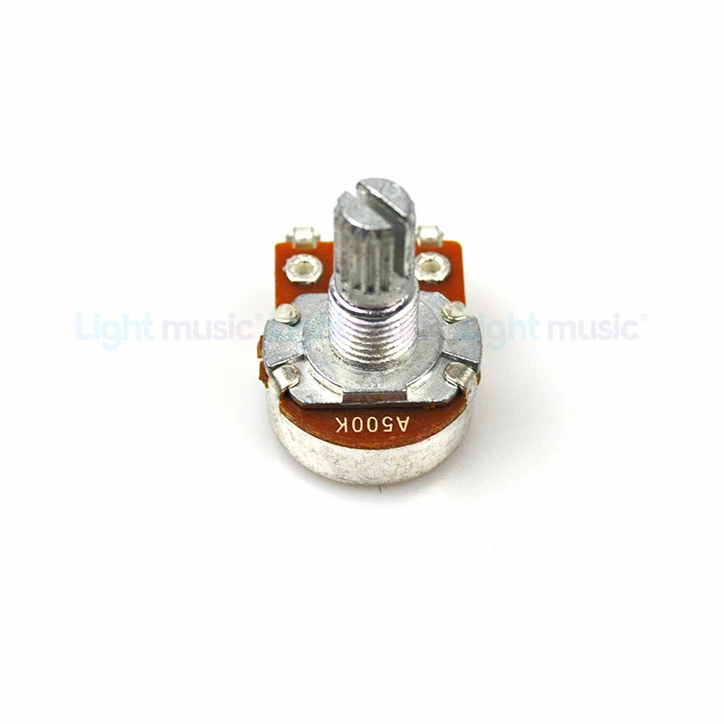 2pcs A500K B500K A250K B250K Potentiometer Splined Small Pot Electric Guitar Bass Effect Amp Tone Volume 15mm 18mm Shaft Parts