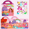 1 Book Jelly Sticker Book Quiet Book DIY Fun for Children's Scene Stickers Repeatedly Paste Puzzle Sticker Book