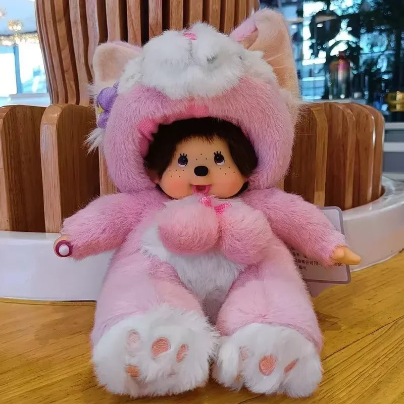 2023 New 20cm Kawaii Cartoon Animation Doll MONCHICHI Children's Birthday Gift Christmas Gift Wedding Supplies Doll