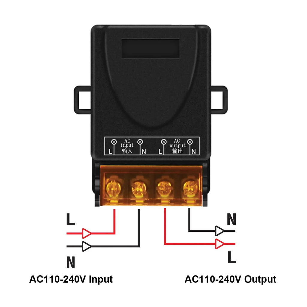 433Mhz Wireless Remote Control Switch AC 110V 220V 10A Relay 1CH Receiver Controller and 2 botton RF433 Mhz Transmitter