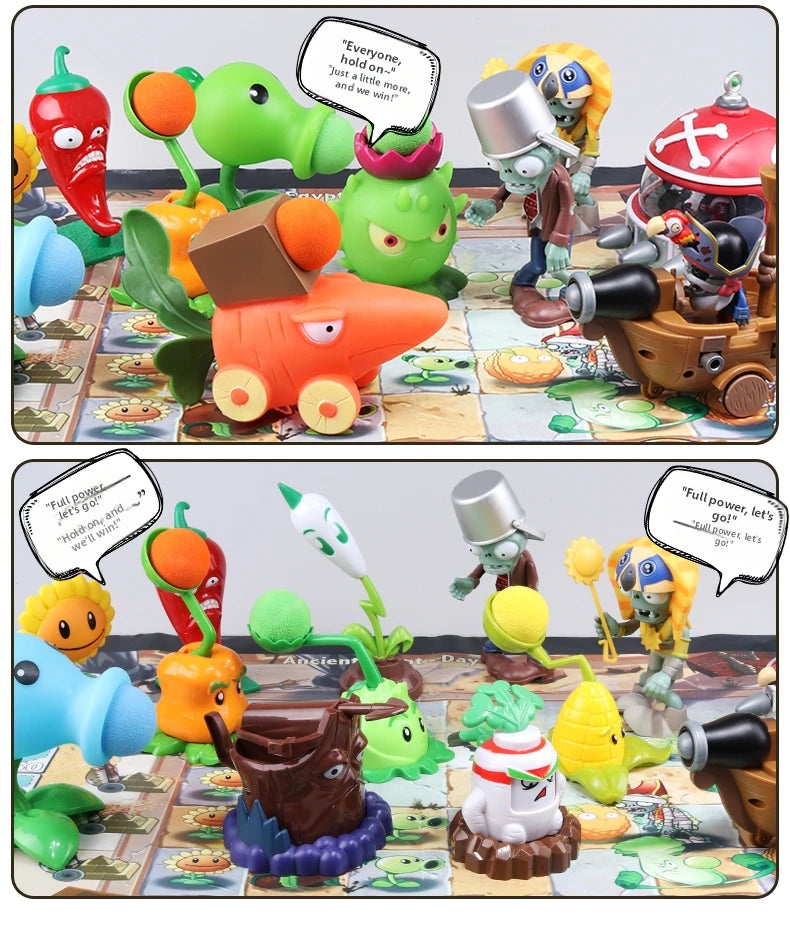 Plants Vs Zombies Cactus Peashooter Coconut Cannon A.K.E.E Character Toys 6 Style Game Figures Soft Silicone Boy Birthday Gift