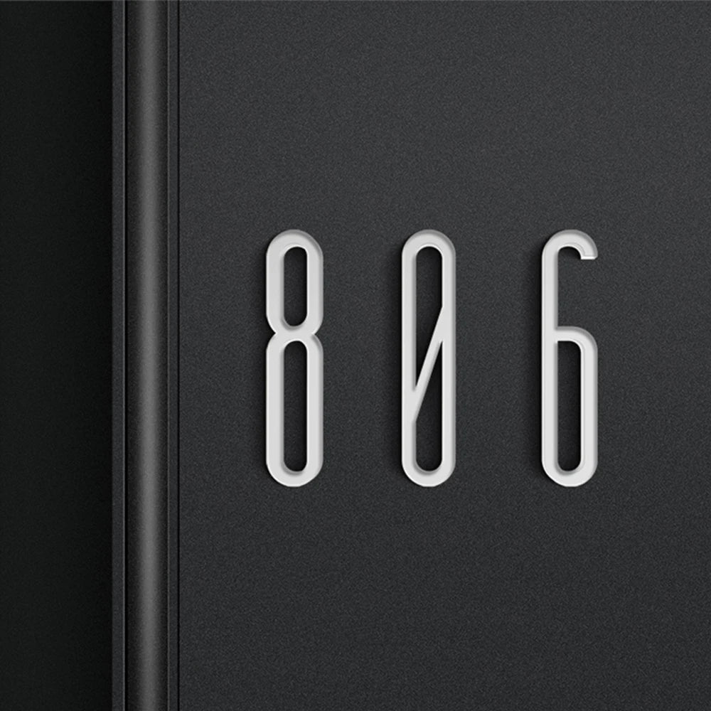 4 Inch 100mm Self Adhesive Big Modern Door Number for Exterior House Apartment Plaque Mailbox Address Digits Sticker Sign Black