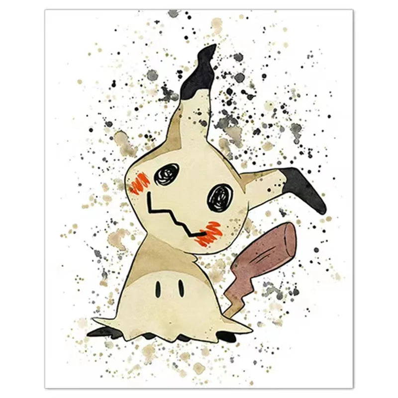 Anime Pokemon Canvas Painting Bulbasaur Charmander Squirtle Poster and Print Watercolor Wall Art Picture Home Decor Kids Gifts