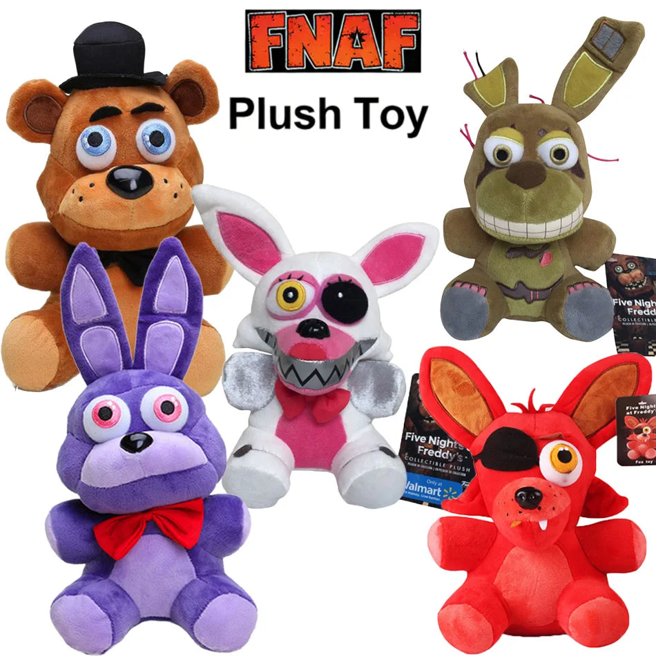 FNAF Five Nights at Freddy's Freddy Fazbear Bonnie Foxy Sundrop Moondrop 18cm Soft Plush Doll Collectible Toy Gifts for Kids