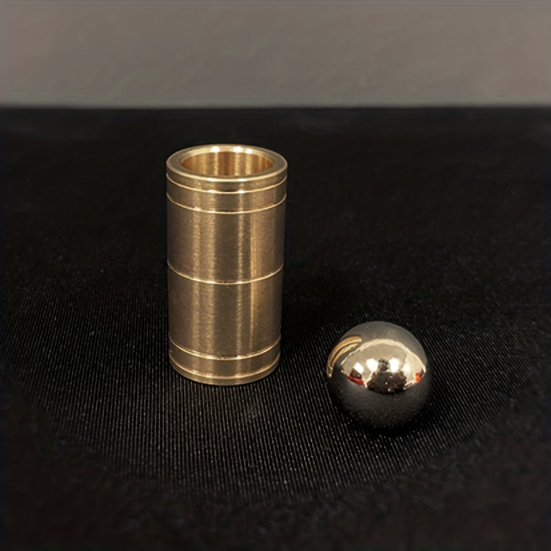 Ball & Tube Mystery (Brass) Close up Magic Tricks Illusions Gimmick Fun Magic Balls Rises Falls Stage Magic Magician Toys