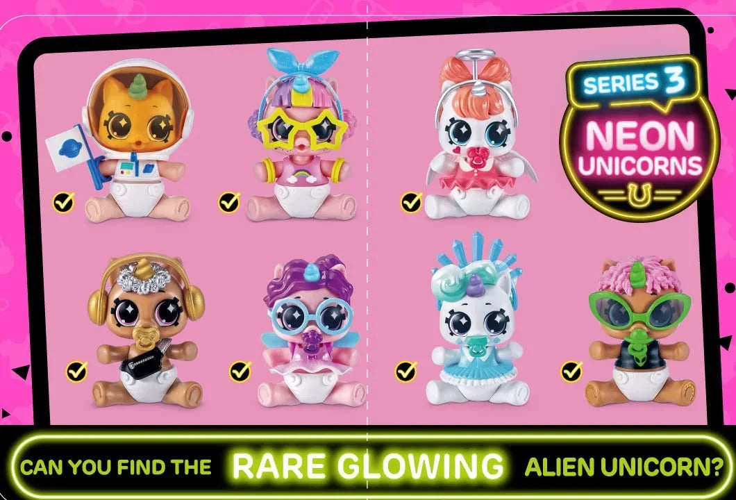 Surprise 5 Capsule Toys Newborn Unicorn Squad Mini Rainbocorn Blind Box Surprise Ball Anime Figure Collectible Toys