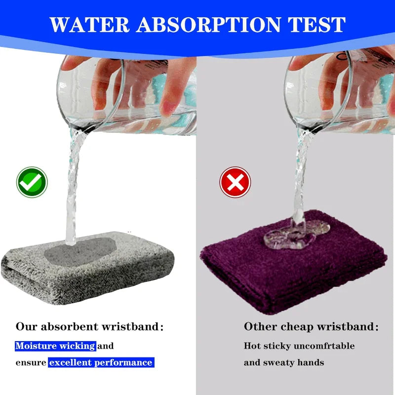 New Breathable Cotton Wristband Set for Men and Women Sweat Absorbent Wrist Sweatbands for Tennis Football Basketball Running