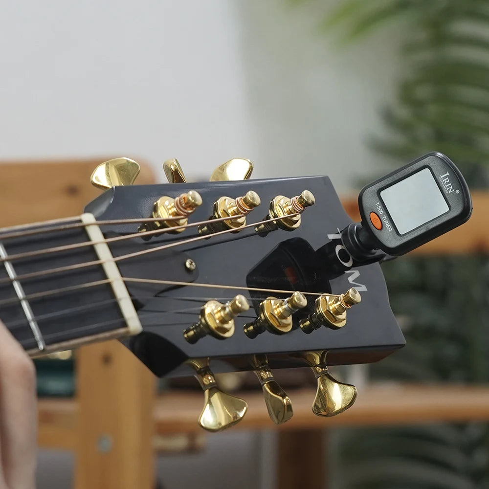 IRIN T-500 Guitar Tuner Rotatable Clip-on Tuner LCD Display for Chromatic Acoustic Guitar Bass Ukulele Guitar Parts & Accessory