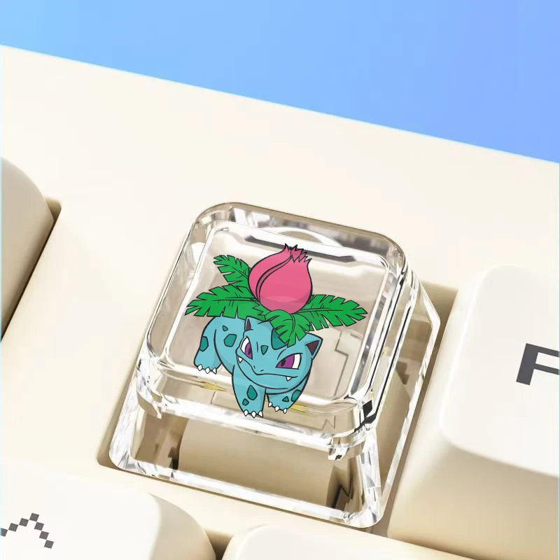 Cross mechanical keyboard personalized anime keycap single Charmeleon Blastoise Eevee transparent cartoon keycap