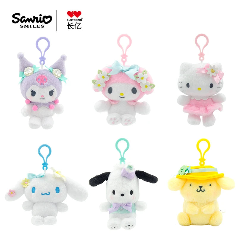 Genuine Sanrio Hangyodon Melody Kuromi Pendant Plush Toys Small Charms Sayuri Model Doll Stuffed Toys Girls Boys Birthday Gifts