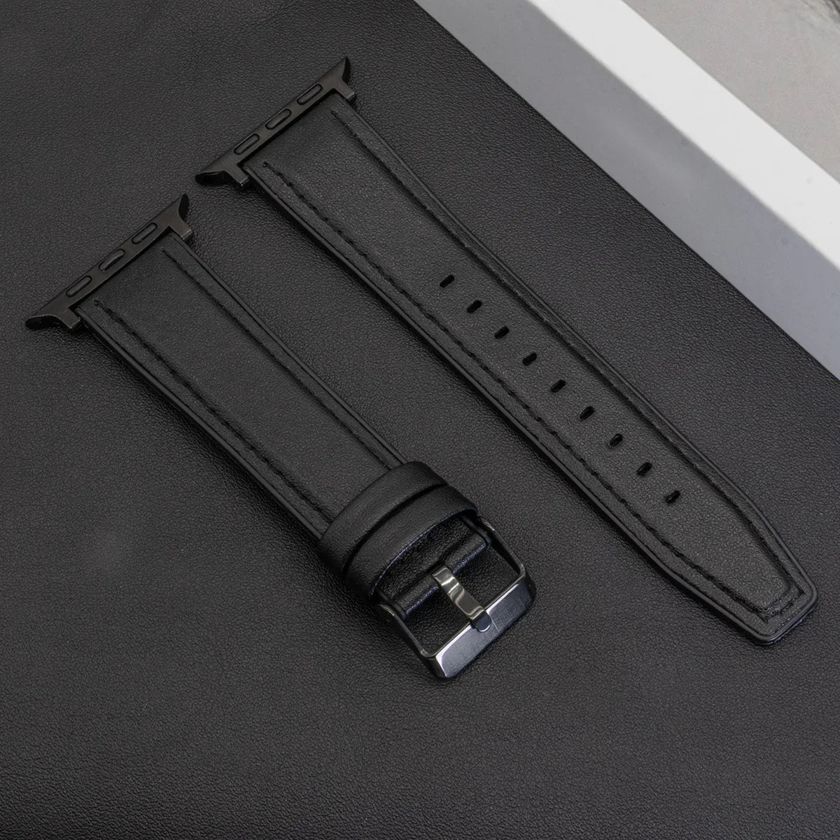 Leather Band Strap for Apple Watch Band Ultra 3 49mm 11 10 9 8 7 46 45 41mm High Quality for IWatch Series 6SE54 44 40mm Correa