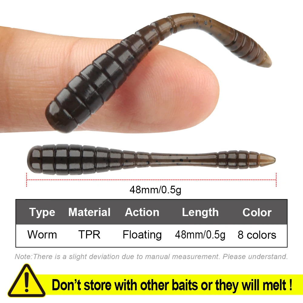 Spinpoler 4.8cm Ajing Soft Fishing Lure Mini Plastic Bait Tpr Rockfishing Stream River Sea Smaller Predators Drop Shot Tackle