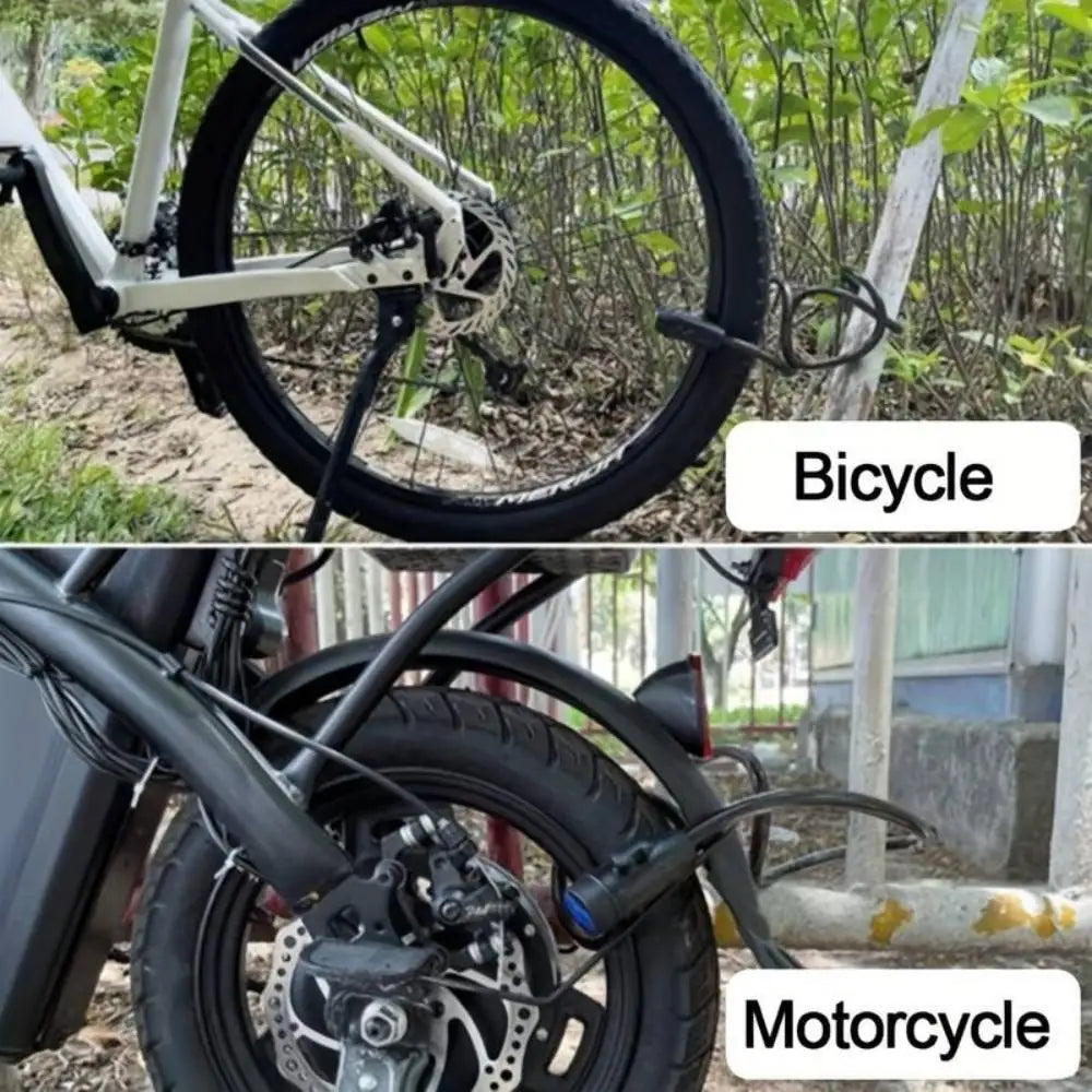 DOMEN Bicycle  Anti-Theft Chain Lock Bike Portable Metal Steel With 2Keys Safety Lock Motorcycle Bike Lock Bicycle Accessories