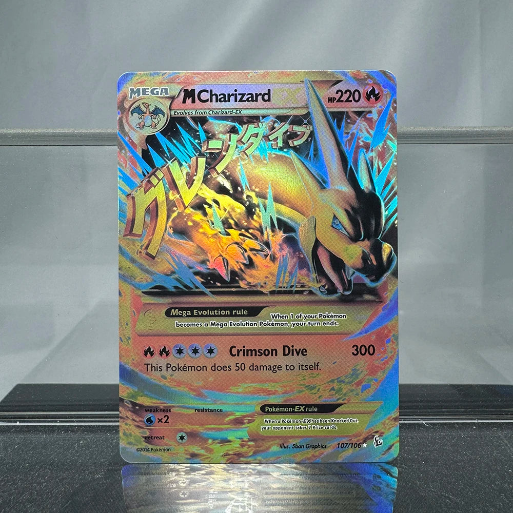 Charizard PTCG Single Collection Card 1st Edition 1996 Vmax Ex Rare Rainbow Card PKM Proxy Cards Toys Gifts