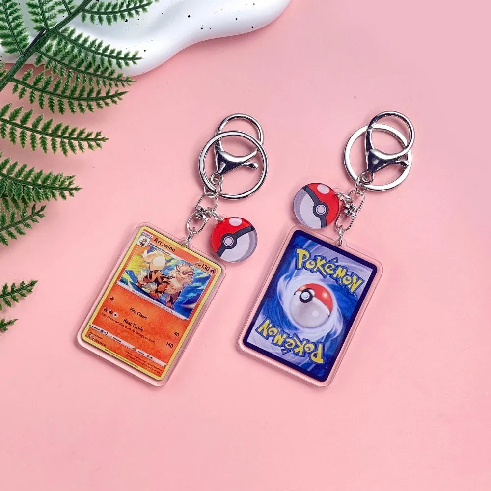 1/43Pcs Pokémon Pikachu Bulbasaur Gold Saint Acrylic Keychain Backpack Pendant Bag Charms Accessories Decoration Holiday Gifts